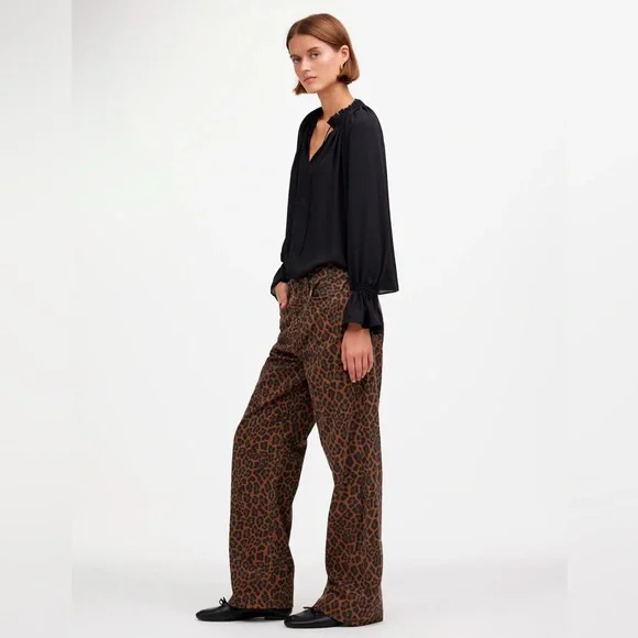 Leopard Print Women Jeans - Picture 3 of 14